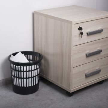 Корзина для бумаг 9л сетчатая черная STAFF Basic (клиент)