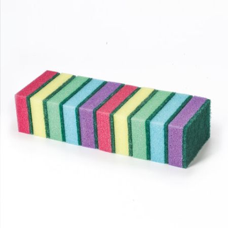 Губка для посуды (10шт) 96х64х27мм ЛАЙМА 1/36