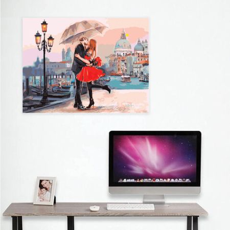 Картина стразами (алмаз. мозаика) 40х50см без подрам ОСТРОВ СОКРОВИЩ Прогулка под зонтом 1/40 (вывод