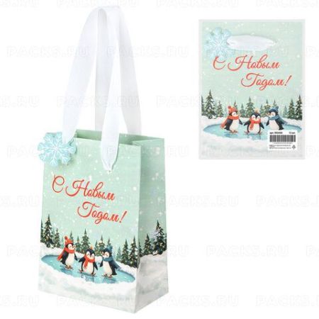 НГ Пакет подарочный бумажный (11х15х6) Simple magic ЗОЛОТАЯ СКАЗКА 1/12/144