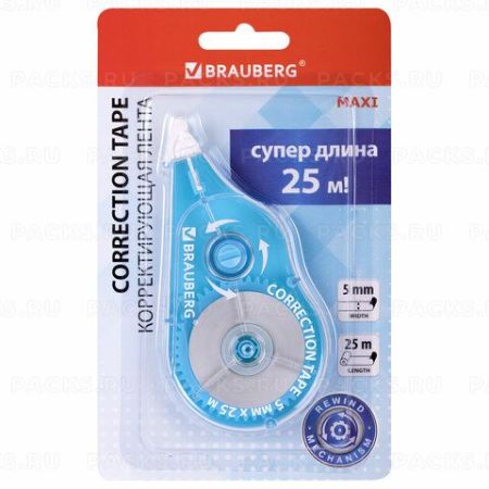 Корректирующая лента 5мм х 25м BRAUBERG Maxi Plus 1/24