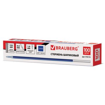 Стержень шариковый синий 152мм узел 1мм линия письма 0,5мм BP102R BRAUBERG 100/10000