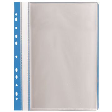 Папка 10 вкладышей с перфорацией мягкая синяя STAFF EVERYDAY 1/10/130