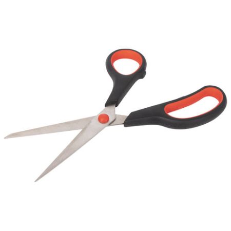Ножницы 195мм метал черно-красные вставки европодвес в чехле Everday Staff 1/12