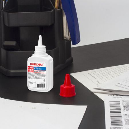 Клей ПВА 40гр бумага картон дерево ОФИСМАГ 1/70