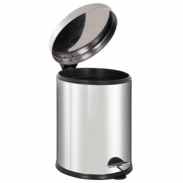 Ведро-контейнер для мусора с педалью 12л ЛАЙМА Classic зерк нерж.сталь съемное ведро1/6 (вывод)