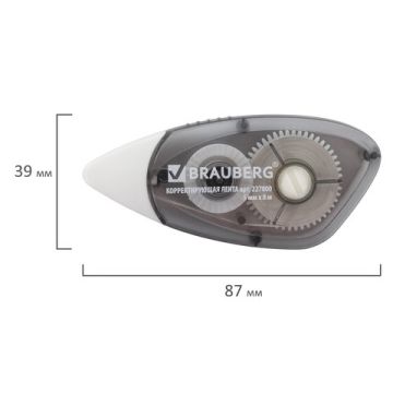 Корректирующая лента 5мм х 8м BRAUBERG BLACK&WHITE 1/432