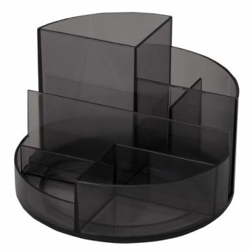 Подставка-органайзер 130х130х90мм 6 отделений серая ROUND Brauberg 1/8 (Клиент)