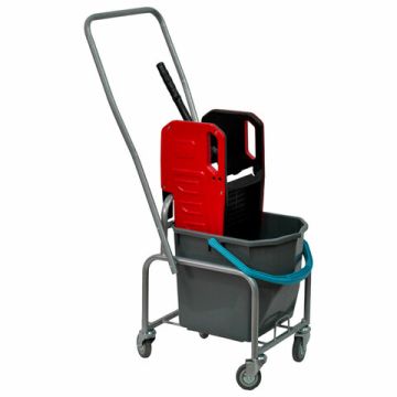 Тележка уборочная Eco-Force 1 съемное ведро 25л отжим металлический каркас бесшумные колеса 1/1