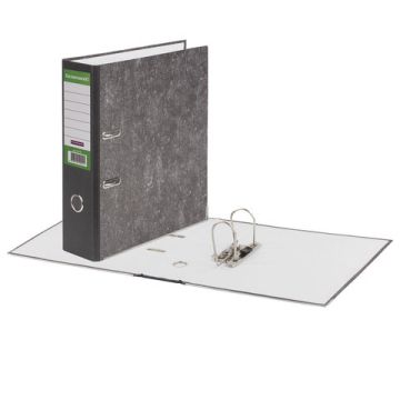 Папка-регистратор А4 80мм БИЗНЕСМЕНЮ с мраморным покрытием с уголком черный усиленный корешок 1/20