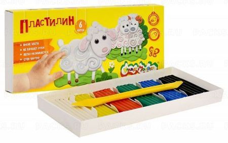 Пластилин 06цв 90г классический Каляка-Маляка 1/30