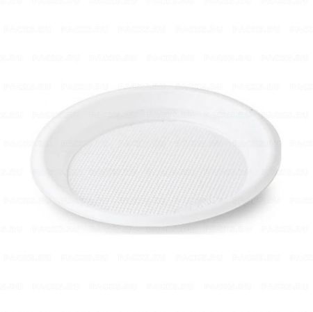 Тарелка d-205 СВЧ белая ПП ИнтроПластик 100/2000