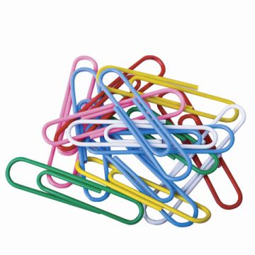 Скрепки 50 мм 50 шт цветные BRAUBERG в картонной коробке 1/10