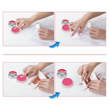 Гель для увлажнения пальцев 25г c ароматом астры розовый BRAUBERG 1/60