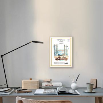 Фоторамка BRAUBERG 21х30см пластик белая с двойной позолотой 1/25 (Клиент)