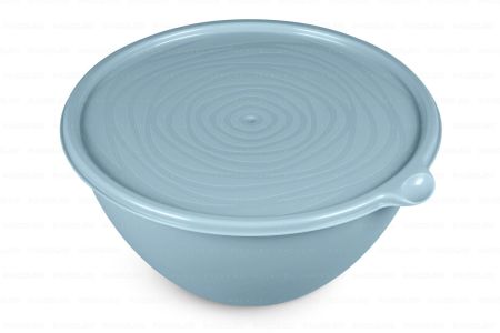 Салатник 2л (пищевой) с крышкой голубой Риччи 1/14