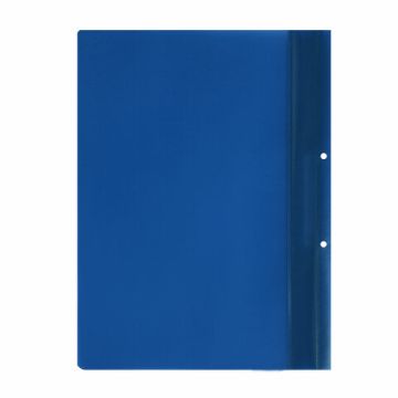 Папка скоросшиватель с прозр верхн лист с перфорацией STAFF синий 1/25/500 (клиент)