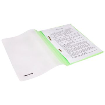 Папка скоросшиватель с прозр верхн лист BRAUBERG А4 мятный 1/25 (Клиент)