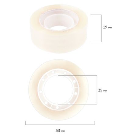 Канц.лента 19х33 прозрачная BRAUBERG 1/12/300 (Клиент)