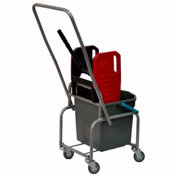 Тележка уборочная Eco-Force 1 съемное ведро 25л отжим металлический каркас бесшумные колеса 1/1