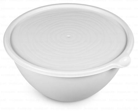 Салатник 2л (пищевой) с крышкой серый Риччи 1/14