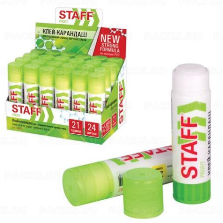 Клей-карандаш 21г усиленный STAFF Profit 1/24/648