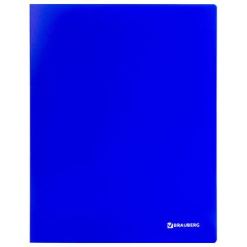Папка на 2 кольцах 25мм внутренний карман, неон. синяя, до 170л, 0,7мм BRAUBERG Neon 1/30 (Клиент)