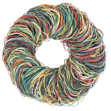 Резинка банк 1000гр 60мм цветные натуральный каучук STAFF 1/20 (Клиент)