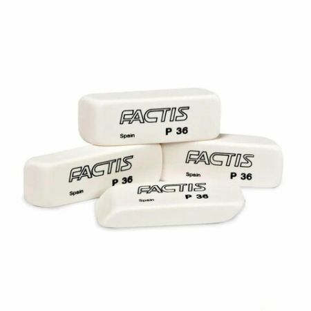 Ластик 56х20х9мм  белый прямоугольный скошенный FACTIS P 36 1/36