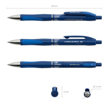 Ручка шариковая автомат синяя 0,7мм корп.синий с рез.вст ERICH KRAUSE Megapolis Concept 1/12(Клиент)