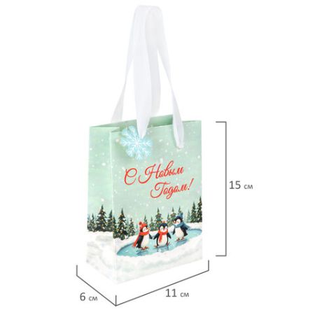 НГ Пакет подарочный бумажный (11х15х6) Simple magic ЗОЛОТАЯ СКАЗКА 1/12/144