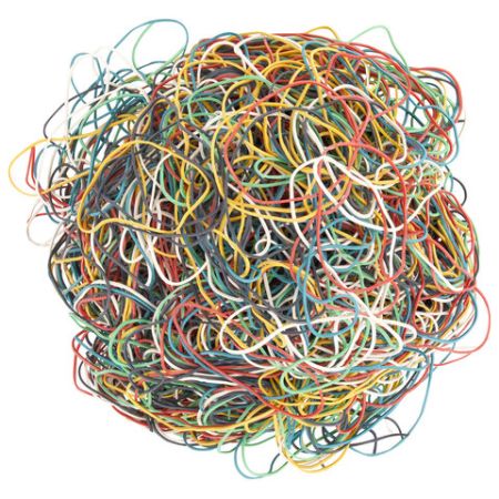 Резинка банк 1000гр 60мм цветные натуральный каучук STAFF 1/20 (Клиент)